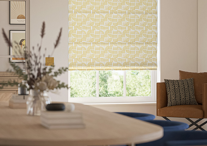 Maze, Yellow - Twist&Fit Roman Blind - Image 5